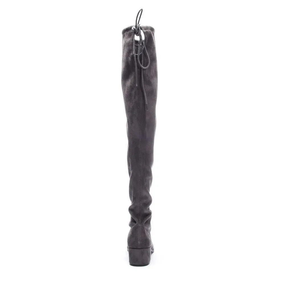 Chinese Laundry Women Over the Knee Sock Boots Mystical Sz US 5.5 Gunmetal Gray